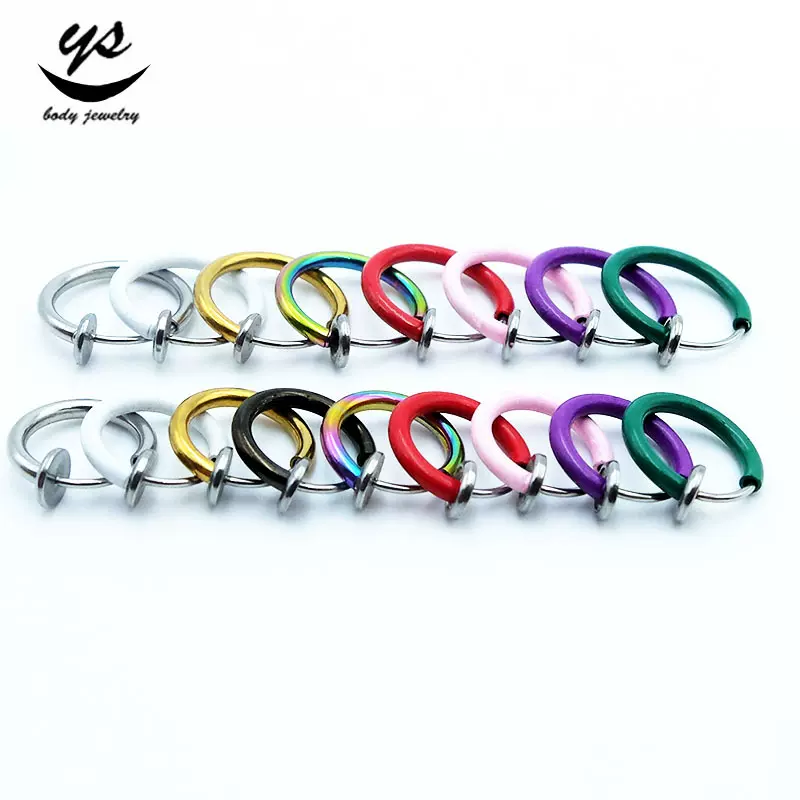 欧美风  316L不锈钢弹簧耳夹鼻环  穿刺饰品工厂批发