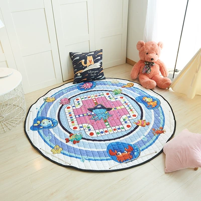 Avtomobil döşəmə paspasları — Mat Storage Toy Floor Mat - ocean-flying-chess-15-m-diameter-round-storage-mat