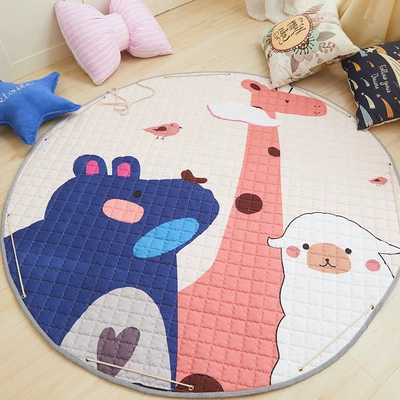 Car Storage Mat Storage Toy – Avtomobil döşəmə paspasları - giraffe-friends-15-m-diameter-round-storage-mat