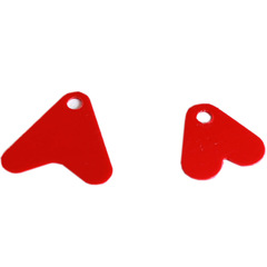 Plastic fish tail, red heart blade, false lure with glitter, use with glitter to increase fish attraction, red heart blade