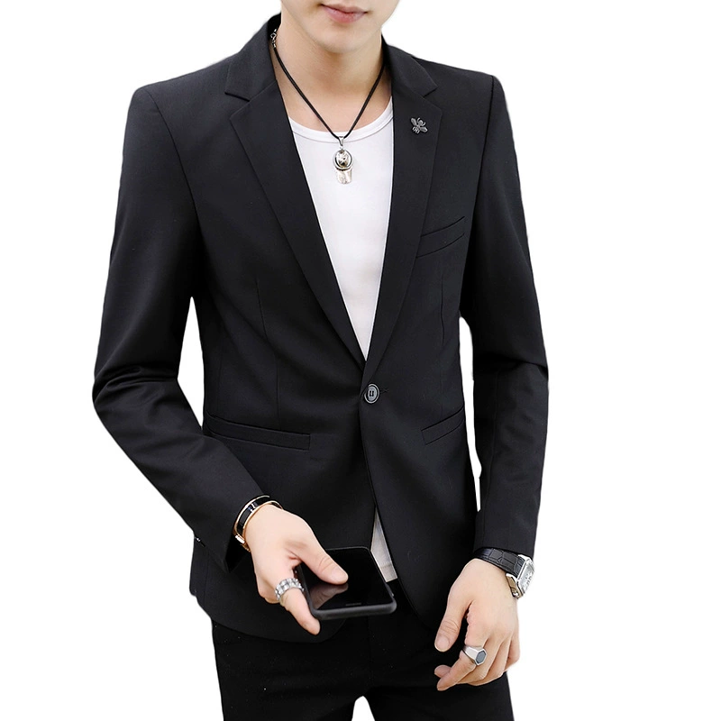 Мужской комплект, классический костюм пиджак, корейский стиль, slim fit