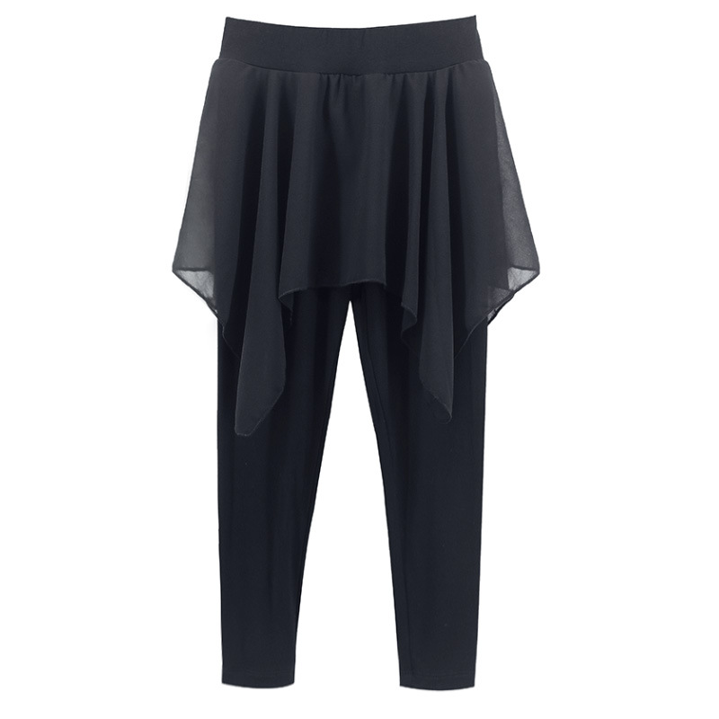 Danza DE LOS NIÑOS Pantalones práctica gasa culottes niñas primavera Delgado Latino danza recortada negro yoga Leggings