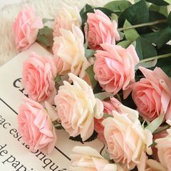 Ins style moisturizing rose artificial flower factory home decoration wedding bouquet flower wall artificial flower MW60000