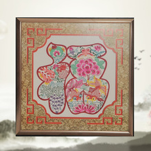 蔚县剪纸画批发 福字中国风剪纸画 卧室摆放装饰结婚喜庆画摆台