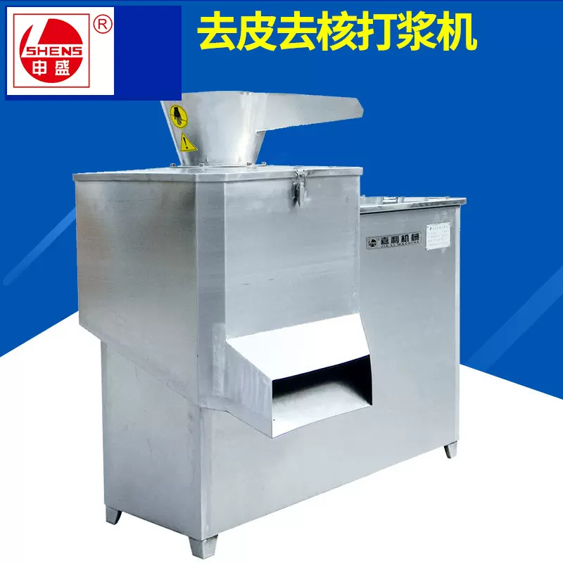 去皮去核打浆机 高速红枣芒果打浆机 双道多功能小型水果打浆机打