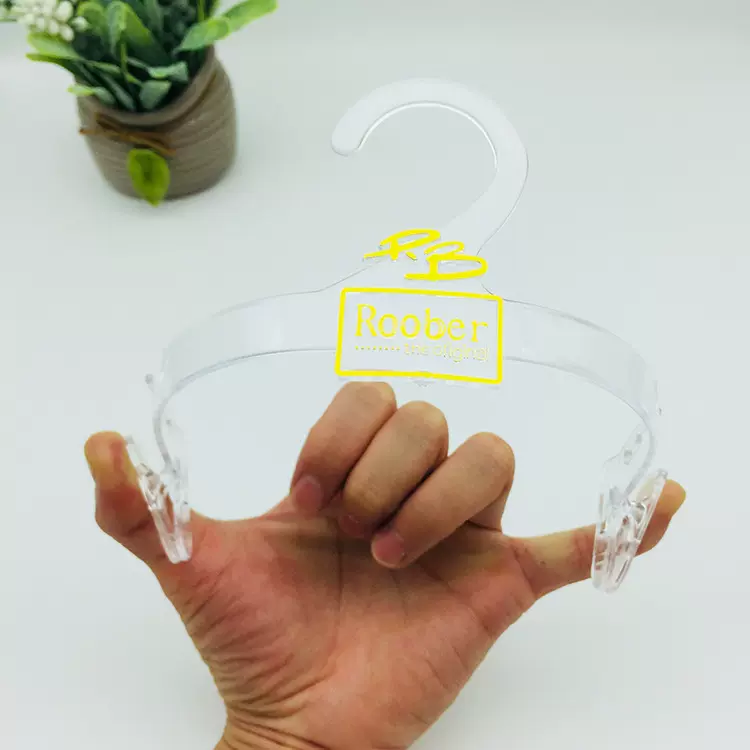 厂家直销内衣店衣架防滑纹塑料裤夹服装店文胸架商场展示内衣裤架