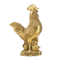Yang Tong Ji, Fortune Chicken, Copper Rooster, Chinese Zodiac Rooster, Home and Office Decorative Craft, Copper Craftsmen Wholesale, Copper Rooster