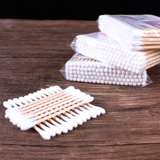 Fine Ear Double Head Makeup Wooden Stick Pure Cotton Beauty Salon Supplies Sterile Stick Special Thousand Disposable Cotton Swabs