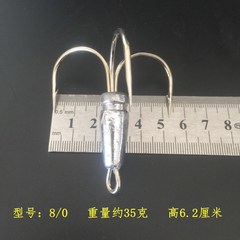 Lead-free three-anchor hook, non-loosening, three hooks with lead, various weights, three hooks with sinker, three-anchor hook with lead