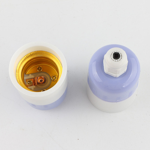 Waterproof E27 screw lamp holder suspended spiral lamp holder intelligent flame retardant LED lamp holder manufacturer wholesale