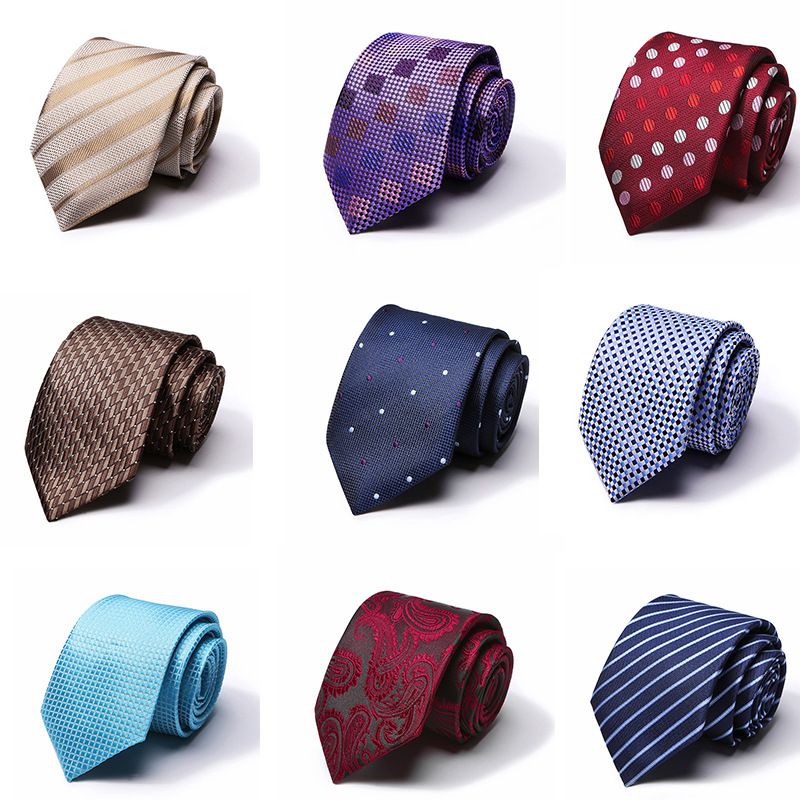 2025 Tie Ready-Made Tie Wholesale Tie Manufacturer 7.5cm Business Men's Formal Polyester Silk Tie