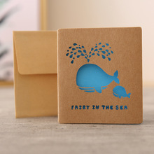 现货韩国复古回忆镂空贺卡小号9款均发定制贺卡父亲节感恩贺卡