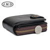 Card holder suitable for men and women, leather wallet, genuine leather, cowhide