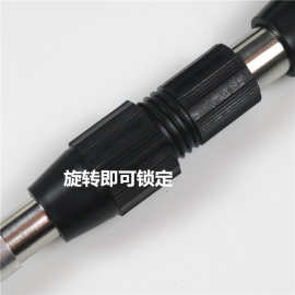 不锈钢伸缩抄网杆内外双重锁加长抄鱼网厂家批发加固鱼叉杆渔具