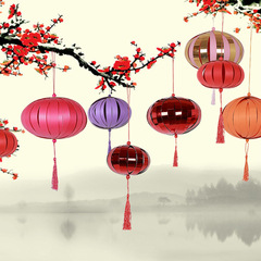 2件套DIY紙燈籠手工材料包 節日婚慶春節派對商場櫥窗布置用品