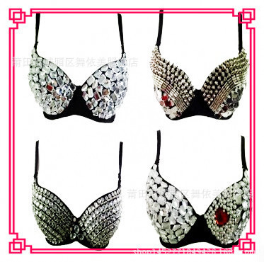 Factory nightclub rhinestone bra hip-hop bra jacket bar leading dance costume worker making bra Factory nightclub rhinestone bra hip-hop bra jacket bar leading dance costume worker making bra