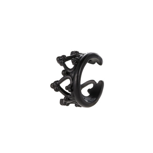 Korean style non-pierced women's ear jewelry crown U-shaped ear sandwich heart-shaped hollow retro earrings simple ear buckle wholesale