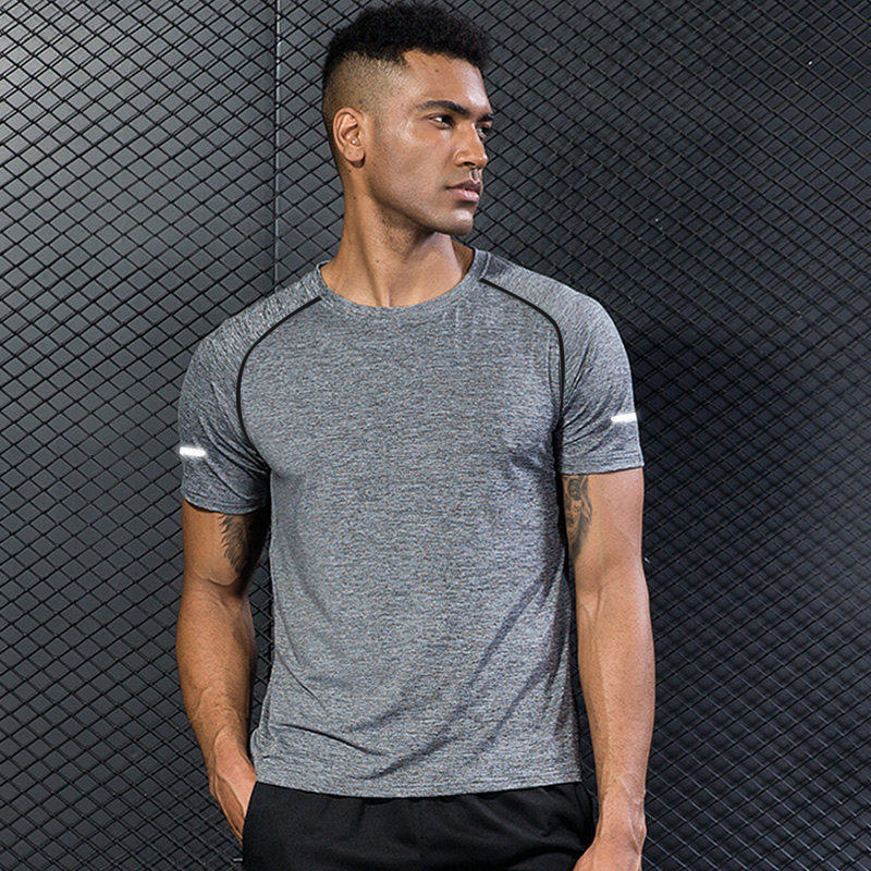 Ropa de entrenamiento para hombres, camiseta de cuello redondo, baloncesto, camiseta de entrenamiento, camiseta transpirable, camiseta de entrenamiento, camiseta de mangas cortas