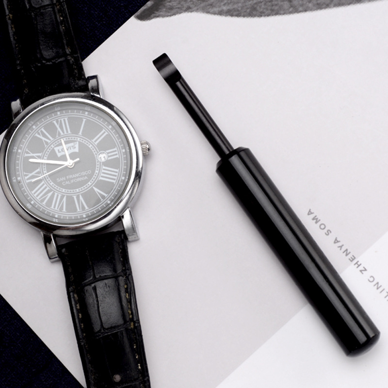 手表DIY黑色刀头月牙撬刀修表工具拆装手表维修工具 修表一字撬刀