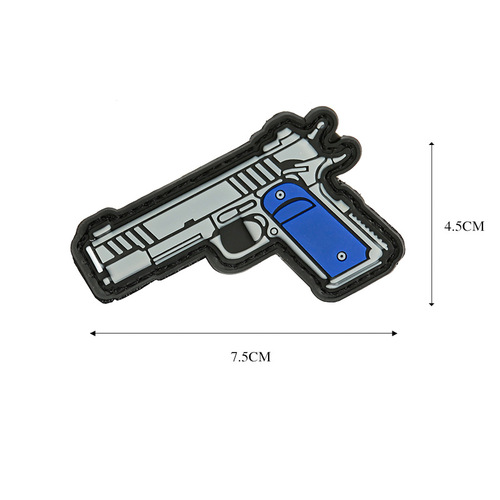 New Q version weapon PVC magic armband morale badge military fan personalized tactical backpack sticker plastic armband