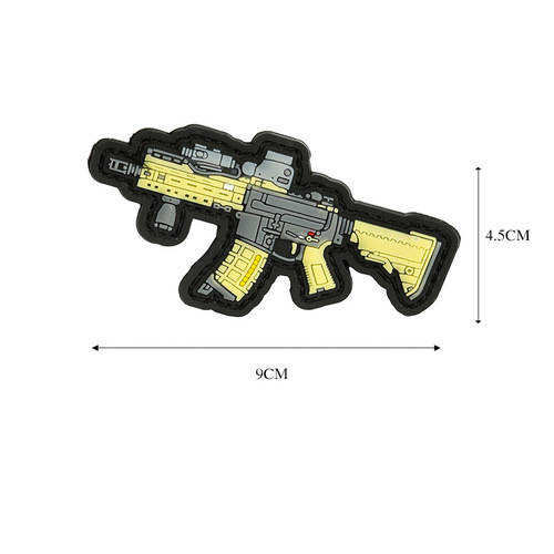 New Q version weapon PVC magic armband morale badge military fan personalized tactical backpack sticker plastic armband