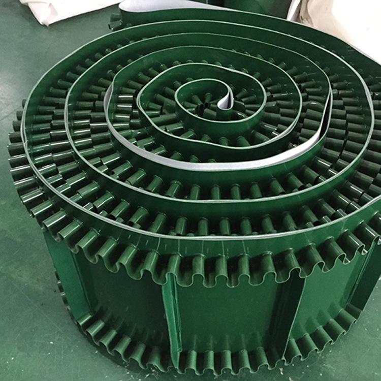 挡板裙边PVC输送带加工 食品包装家具行业提升输送机皮带