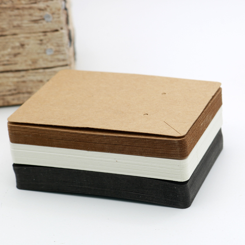 厂家直销饰品包装卡片 进口牛皮纸可定LOGO 耳环耳钉项链套装卡片