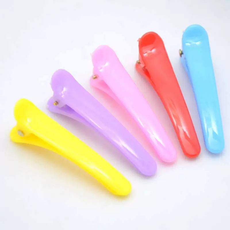 4.8厘米塑料鳄鱼夹 7.8cm糖果色发夹 diy配件尖嘴夹 儿童头饰批发