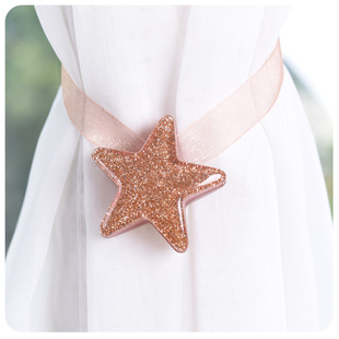 Cross-border supply wholesale magnet curtain buckle magnetic installation-free curtain strap ribbon curtain hook