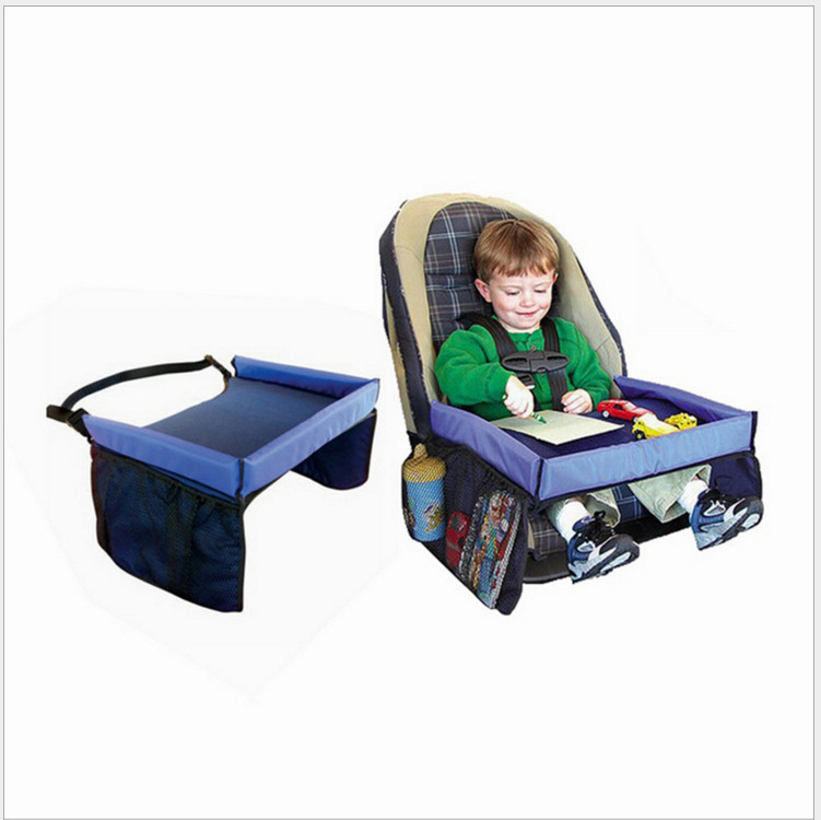 Mesa de almacenamiento de juguetes para niños montada en el automóvil Tablero de dibujo Asiento DE SEGURIDAD Bandeja Estante de bebidas Silla Bolsa de almacenamiento de espalda Impermeable