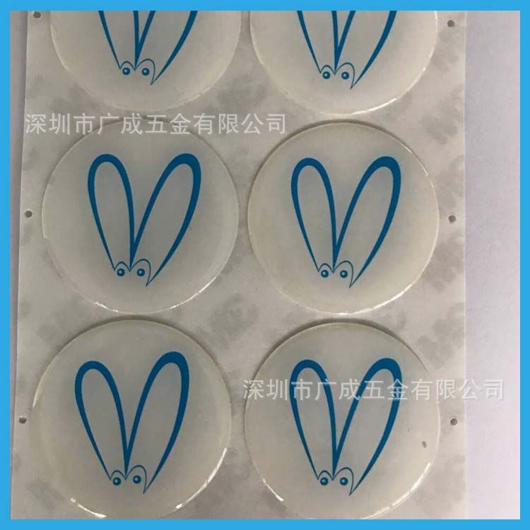 厂家直销水晶滴胶LOGO贴纸丝印滴胶标牌各种不干胶加工定制贴