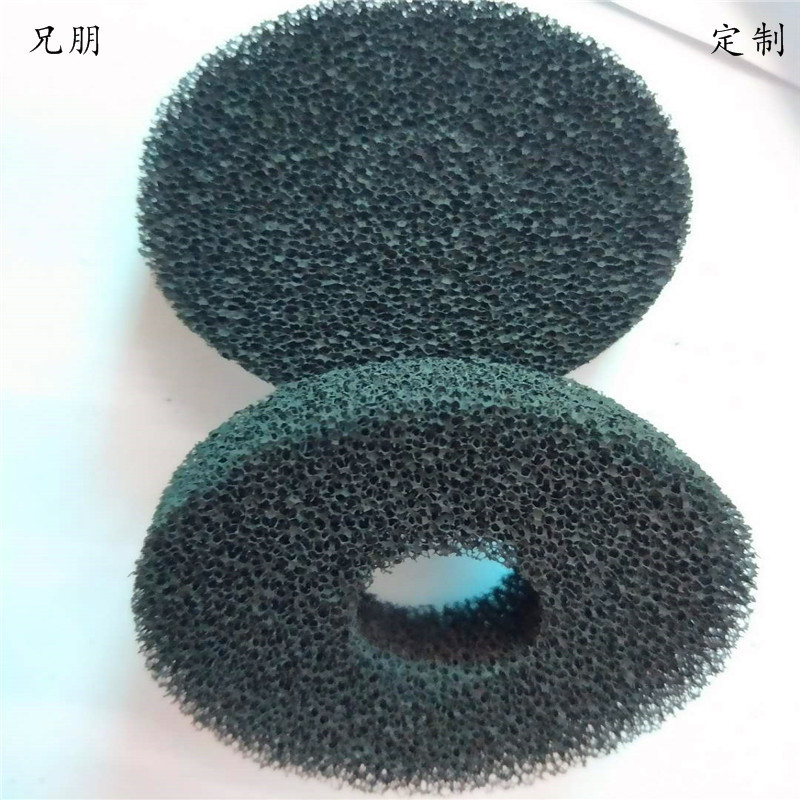 工厂现做宠物饮水机活性炭过滤绵15mm 空气净化活性碳滤芯海绵圆