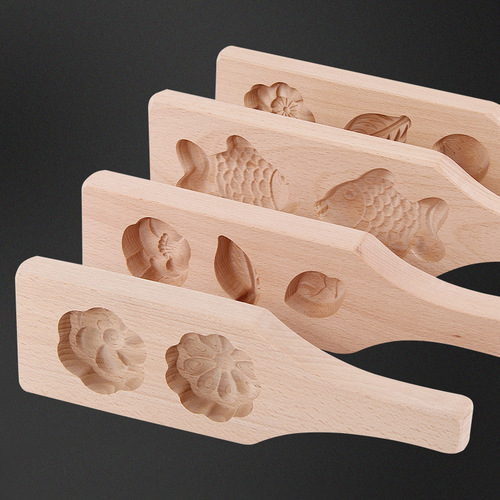 Manufacturer customized LOGO mung bean cake mold household baking tools three-dimensional ice skin pastry making mooncake mold