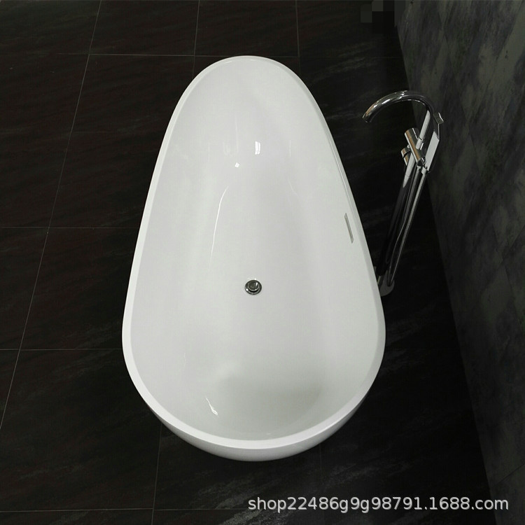 Una bañera de acrílico independiente sin costuras de alta calidad para adultos bañera de borde delgado 1.3 - 1.7m bañera
