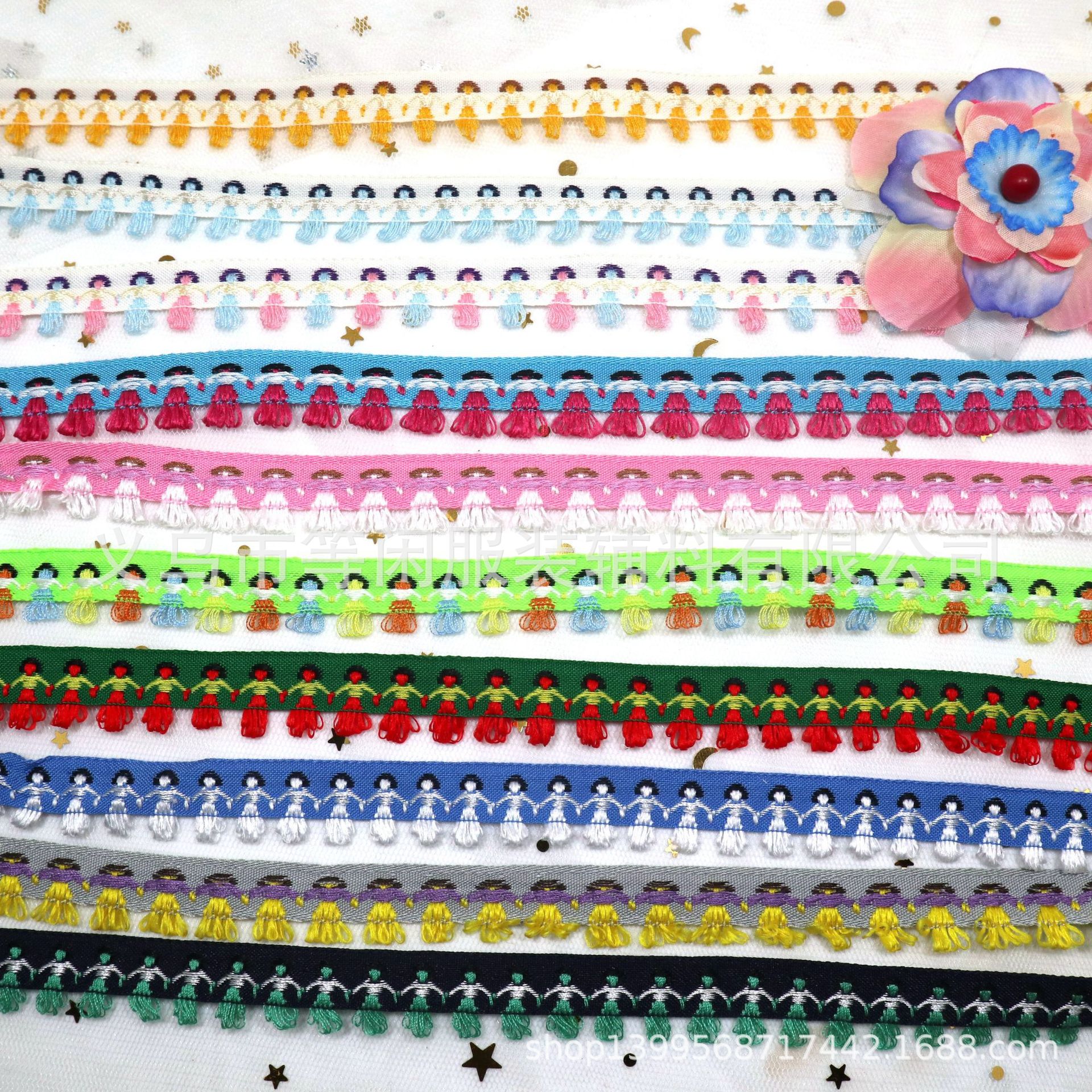 Spot multi-color diy ethnic style hand-to-hand embroidered jacquard…