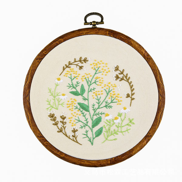 Blooming jardín hecho a mano DIY tela novato europeo bordado flores y plantas material paquete kit costura traje