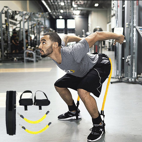 Leg bouncing tension rope tensioner Taekwondo training belt ankle elastic rope resistance rope basketball training device
