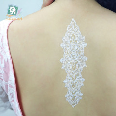 Cross-border waterproof sweat tattoo sticker Hanna fashionable sexy white lace tattoo sticker factory wholesale tattoo sticker