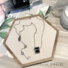 Fashionable classic universal ceramics stainless steel, necklace, accessory, lightening hair dye, European style, South Korea