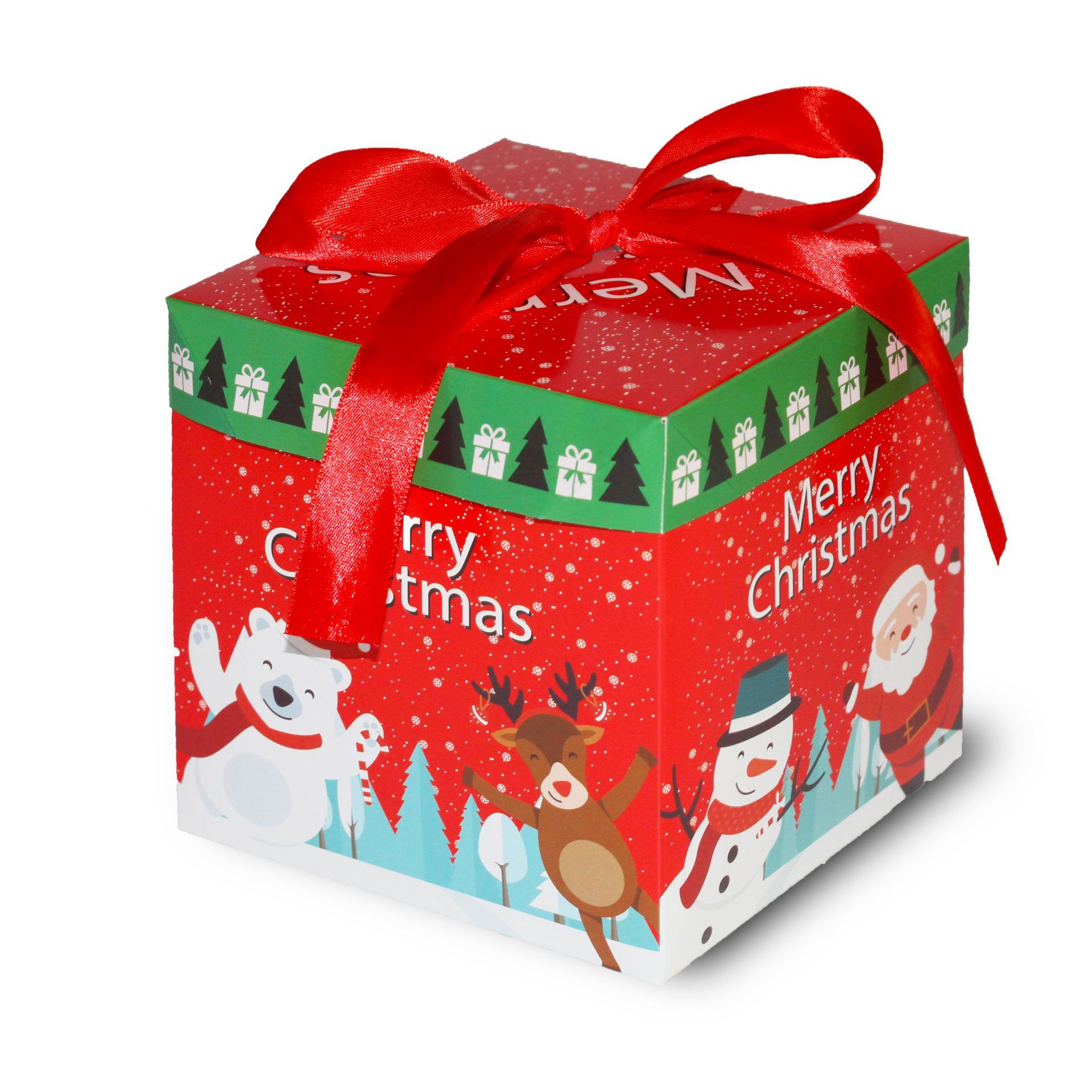 Nuevo juego de tres cajas de regalo navideñas, adornos navideños, accesorios para decoración de escenas de centros comerciales