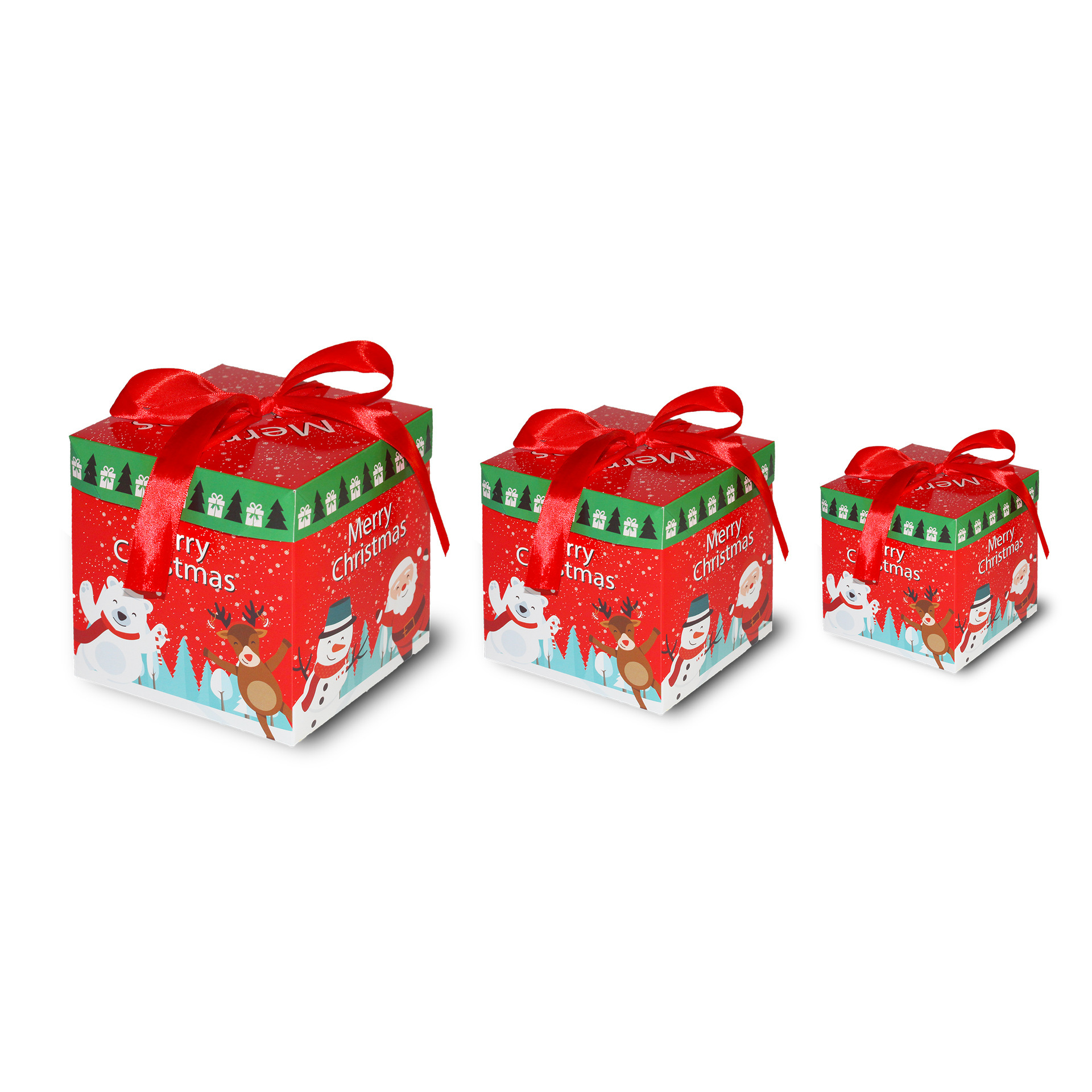 Caja de regalo escena de nieve