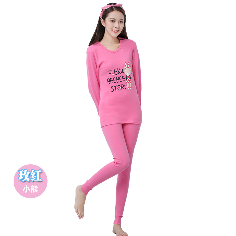 Fábrica al por mayor adolescentes medio y grandes Niños Niñas Ropa interior conjunto niñas otoño ropa pantalones largos ropa interior delgada conjunto