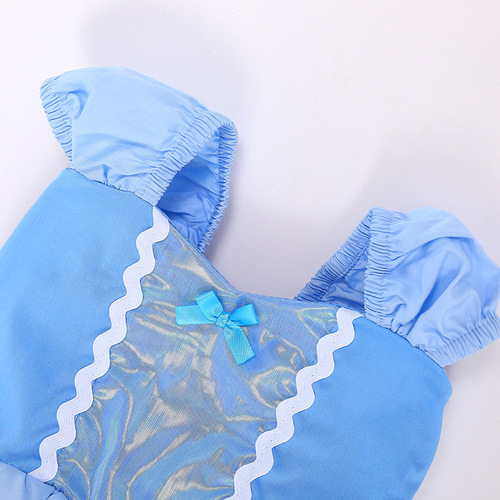 Children's Elsa Princess Dress Frozen Snow Queen Puffy Skirt Baby Elsa Baby Dress Summer