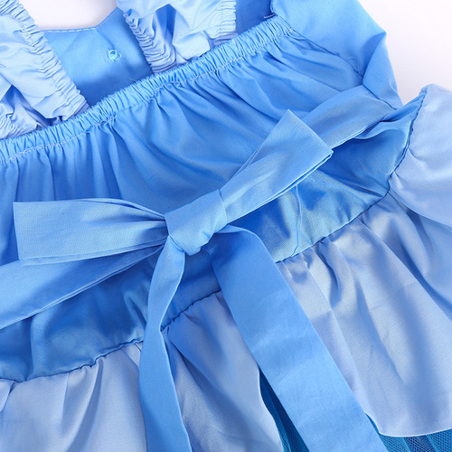 Children's Elsa Princess Dress Frozen Snow Queen Puffy Skirt Baby Elsa Baby Dress Summer