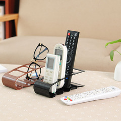 Korean-style creative four-grid remote control storage stand, plastic desktop organizer, storage dock
