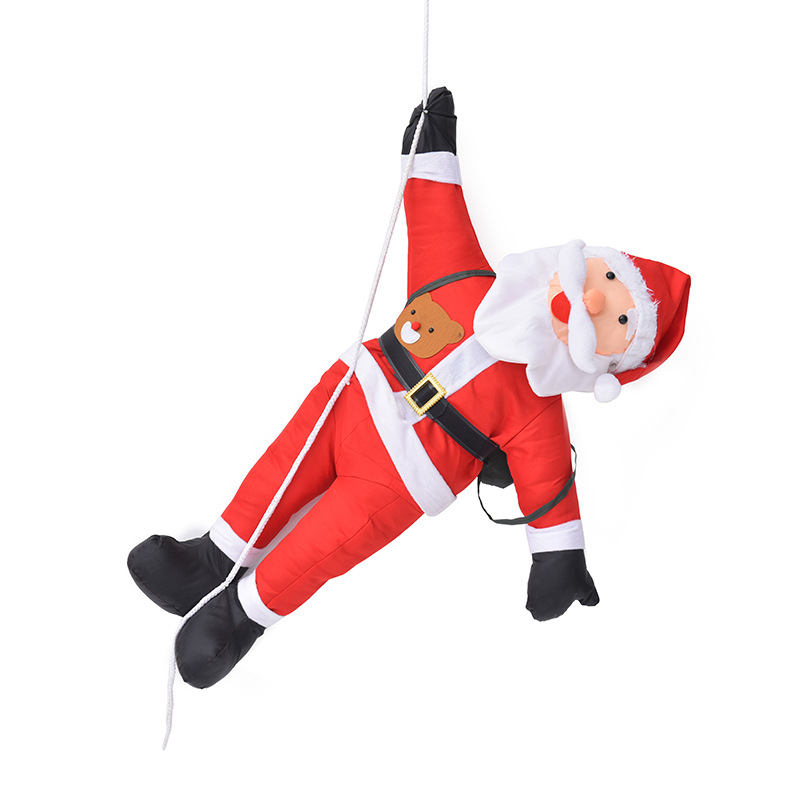 Nuevo Santa 90cm escalera escalada cuerda Santa Claus colgante Navidad escena colgante decoración suministros