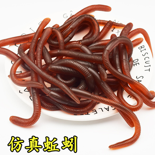 Simulated earthworms, soft rubber earthworms, prop maggots, pranks, startling people, street stall toys wholesale