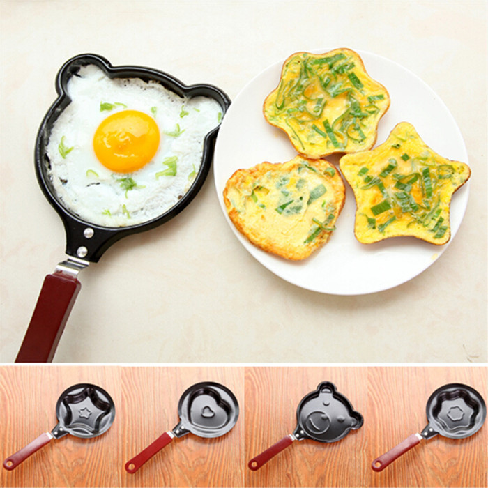 Mini en forma de corazón huevo sartén antiadherente sartén pequeña sartén huevo máquina de freír pan molde creativo Corea del Sur desayuno pan