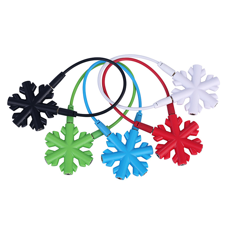 一分五音乐分享器 5-Way Multi Headphone Splitter 多音频分转头
