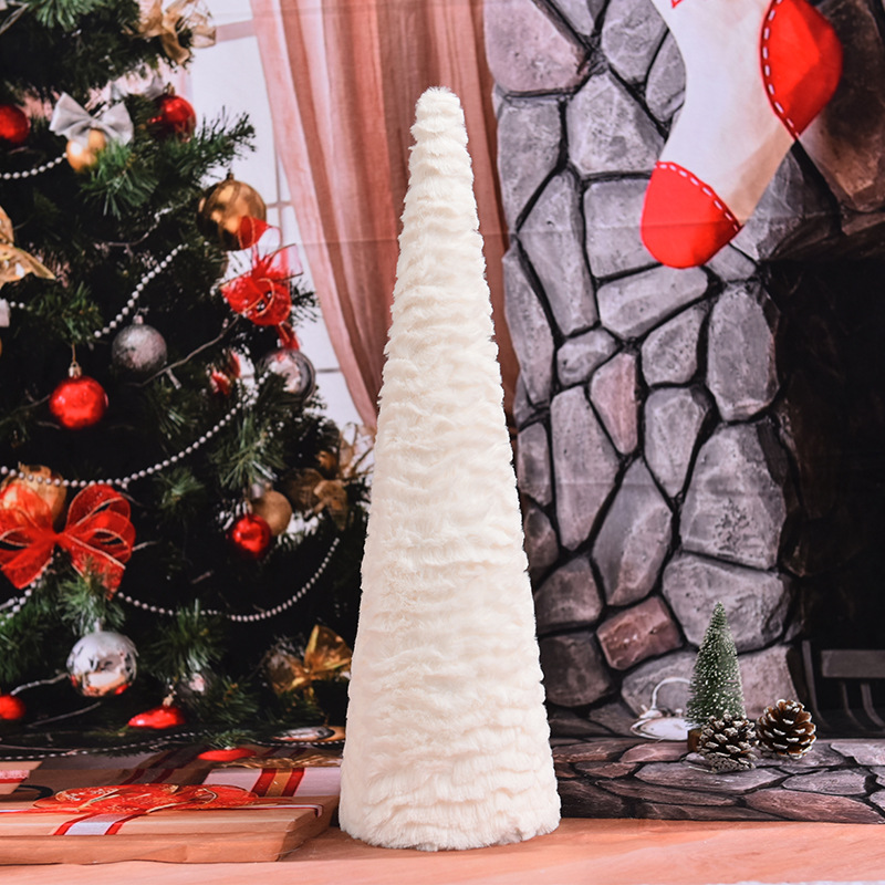 Nuevo copo de nieve franela todo blanco árbol de Navidad vacaciones hogar creativo decoración de escritorio decoración de Navidad suministros de decoración